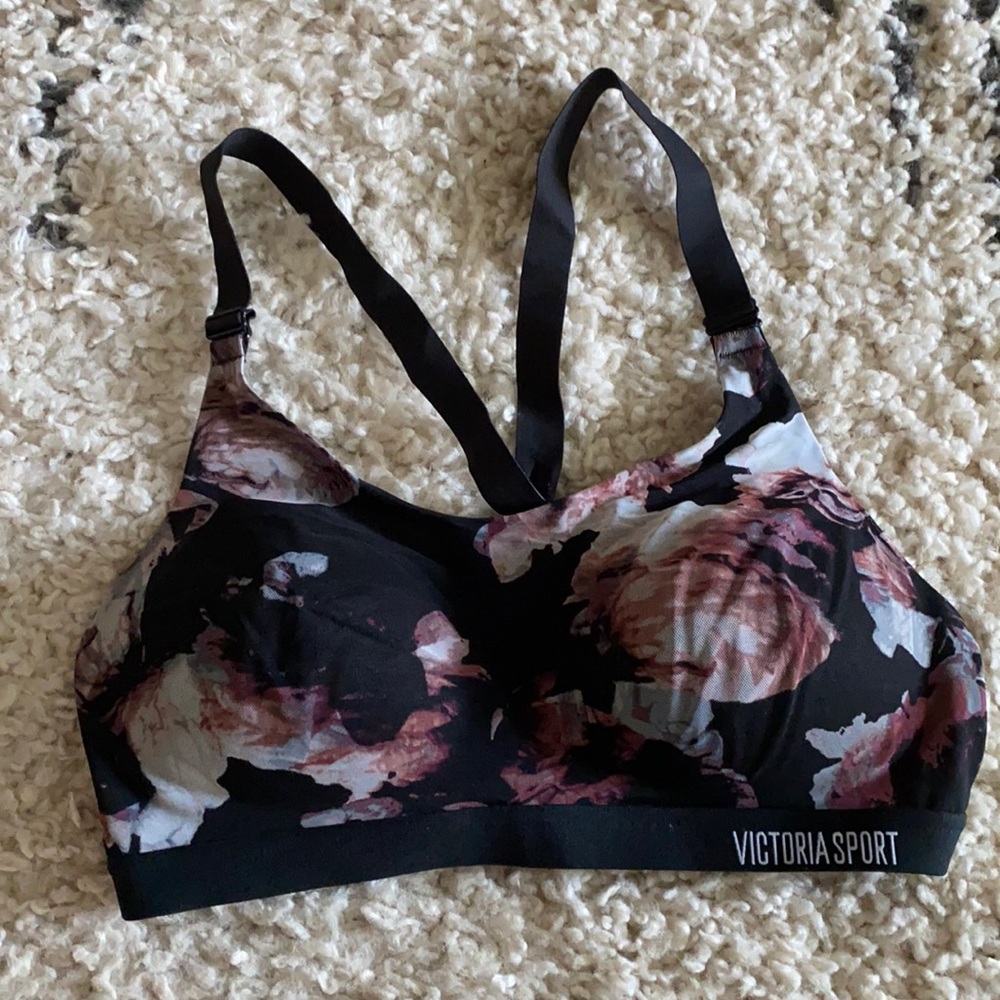 Victoria Sport floral mesh sport bra
